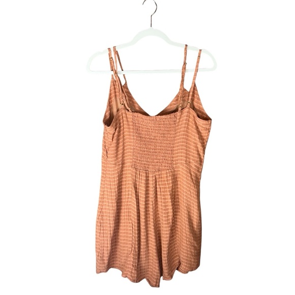 New Amuse Society Spaghetti Strap Button Front Romper – Size L – Deep Orange - Picture 5 of 16